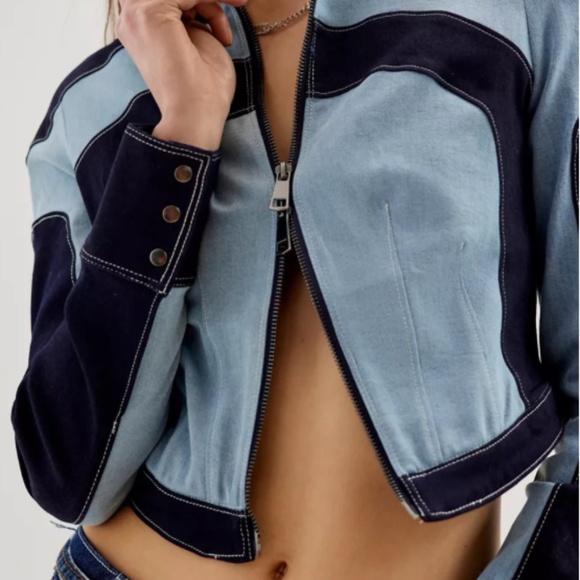 NWT BDG Torreto Colorblock Denim Jacket from Urban Outfitters - Picture 9 of 12